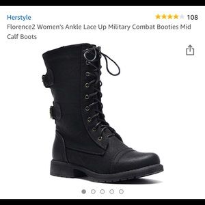 Women’s Black Combat Boots- size 7